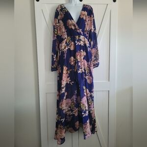 Venus Womens Floral High Low Maxi Romper Dress | Size XL